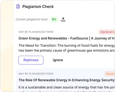 Plagiarism checker results